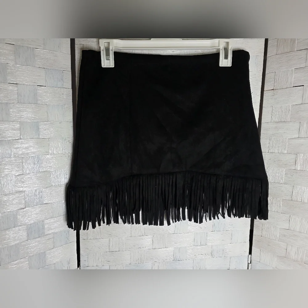 Forever 21 Black Fringe Skirt